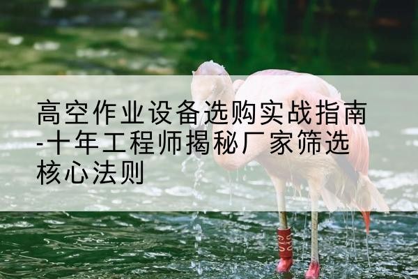 湛江剪叉式升降机厂家-高空作业设备选购实战指南-十年工程师揭秘厂家筛选核心法则